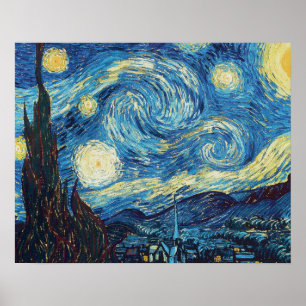 Van Gogh Sternennacht Klassische Impressionismus K Poster