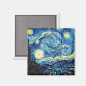 Van Gogh - Sternennacht Magnet (Vorderseite/Rückseite)