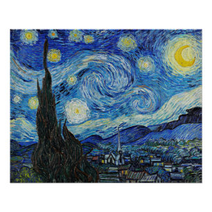 Van Gogh - Sternennacht Poster
