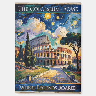 Van Gogh Sternennacht Rom Italien Kolosseum Reise  Magnet