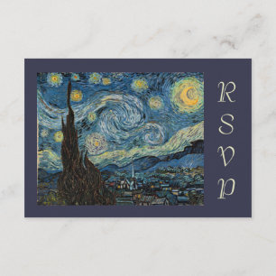 Van Gogh Sternennacht rsvp Einladung
