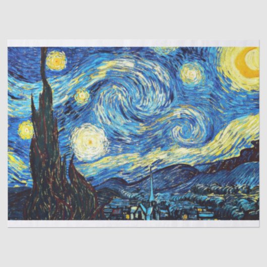 Van Gogh - Sternennacht Seidenpapier (Vorderseite)