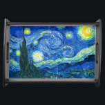 Van Gogh/Sternennacht Tablett<br><div class="desc">Van Goghs berühmtes Gemälde "Die Sternennacht". Während seines am Asyl von Saint Remy in den 1880er Jahren malte van Gogh die sanften Hügel und Zypressenbäume, die er aus seinem Fenster sah. Digitale Verstärkung durch PixDezines.Copyright © 2008-2016 PixDezines.com™ und PixDezines™ auf zazzle.com. Alle Rechte vorbehalten.</div>