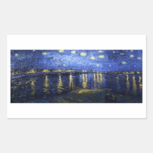 Van Gogh Sternennacht über der Rhone Aufkleber