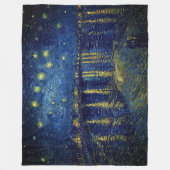 Van Gogh Sternennacht über der Rhone Fleecedecke (Vorderseite)