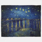 Van Gogh Sternennacht über der Rhone Fleecedecke (Vorderseite (Horizontal))