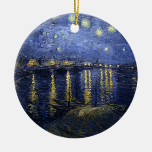 Van Gogh Sternennacht über der Rhone Keramikornament