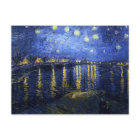 Van Gogh Sternennacht über der Rhone Postkarte