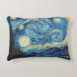 Van Gogh Sternennacht Vintage Blau Meisterwerk Dekokissen