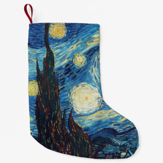 Van Gogh Sternennacht Vintage Blau Meisterwerk Kleiner Weihnachtsstrumpf