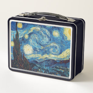 Van Gogh Sternennacht Vintage Blau Meisterwerk Metall Brotdose