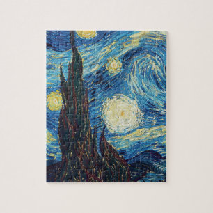 Van Gogh Sternennacht Vintage Blau Meisterwerk Puzzle