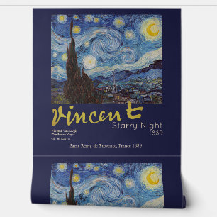Van Gogh Sternennacht Vintage Blau Meisterwerk Tapete