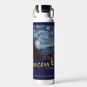 Van Gogh Sternennacht Vintage Blau Meisterwerk Trinkflasche