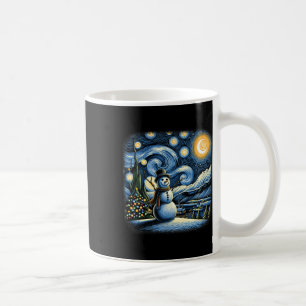 Van Gogh Sternennacht Weihnachts-Schneemann Winter Kaffeetasse