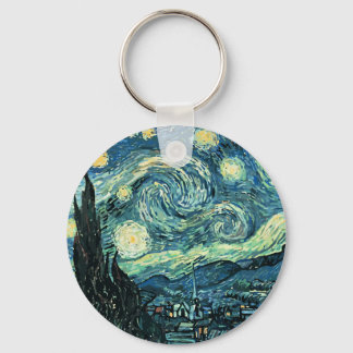Van Gogh-Sternennachtsvektor Schlüsselanhänger