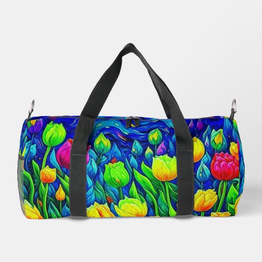 Van Gogh-Stil Tulips Duffle Bag (Rückseite)