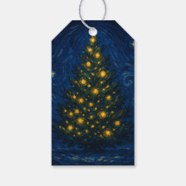 Van Gogh Stil Weihnachtsbaum Geschenkanhänger