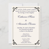 Van Gogh Still Life Irises in einer Vase, Hochzeit Einladung (Rückseite)