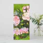 Van Gogh Still Life mit rosa Roses Card (Stehend Vorderseite)