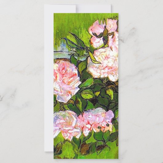 Van Gogh Still Life mit rosa Roses Card (Vorderseite)