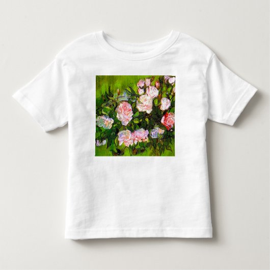 Van Gogh Still Life mit rosa Roses Kleinkind T-shirt (Vorderseite)