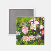 Van Gogh Still Life mit rosa Roses Magnet (Vorderseite/Rückseite)