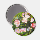Van Gogh Still Life mit rosa Roses Magnet (Vorderseite/Rückseite)
