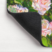 Van Gogh Still Life mit rosa Roses Mousepad (Ecke)