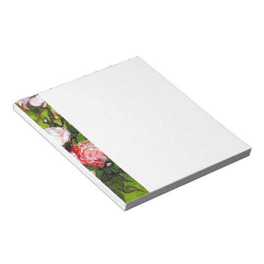 Van Gogh Still Life mit rosa Roses Notizblock (angewinkelt)