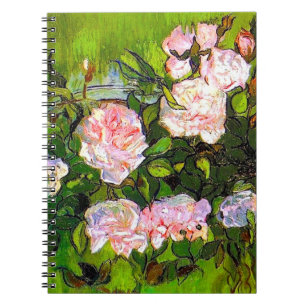 Van Gogh Still Life mit rosa Roses Notizblock