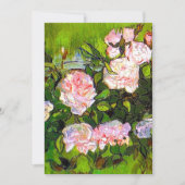 Van Gogh Still Life mit rosa Roses Save The Date (Vorderseite)