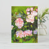 Van Gogh Still Life mit rosa Roses Save The Date (Stehend Vorderseite)