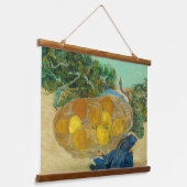 Van Gogh Still Life Orange Lemons Old Art Wood Wandteppich Mit Holzrahmen (Gewinkelt)