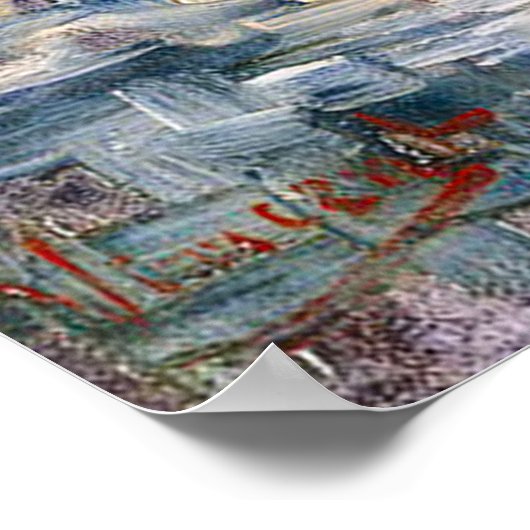 Van Gogh Still Life Pot of Geraniums  Poster (Ecke)