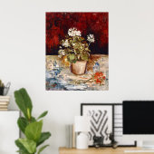 Van Gogh Still Life Pot of Geraniums Poster (Heimbüro)