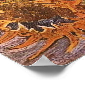 Van Gogh - Still Life with 5 Sunflowers Poster (Ecke)