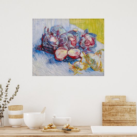 Van Gogh Still Life with Cabbages and Onions Poster (Küche)