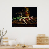 Van Gogh Still Life with Meat, Vegetables, Pottery Poster (Küche)