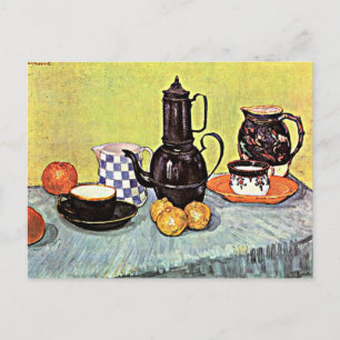 Van Gogh - Stillleben mit blauem Email-Coffeepot Postkarte
