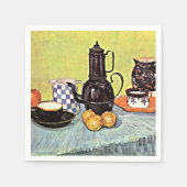 Van Gogh - Stillleben mit blauem Email-Coffeepot Serviette (Vorderseite)