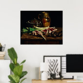 Van Gogh Stillleben mit Fleisch, Gemüse und Töpfer Poster (Heimbüro)