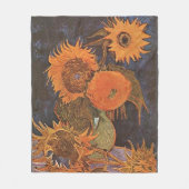 Van Gogh - Stillleben mit fünf Sonnenblumen, Fleecedecke (Vorderseite)