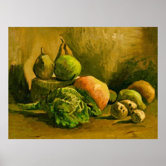 Van Gogh Stillleben mit Gemüse und Obst Poster (Vorne)