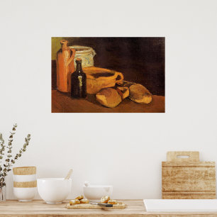 Van Gogh - Stillleben mit Holzschuhen und Töpfen Poster