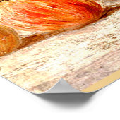 Van Gogh - Stillleben mit Kaffeekuchen und Blume Poster (Ecke)