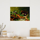 Van Gogh Stillleben mit Korb voller Gemüse Poster (Küche)
