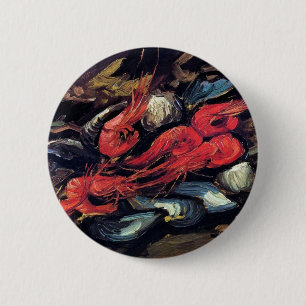 Van Gogh - Stillleben mit Muscheln und Garnelen Button