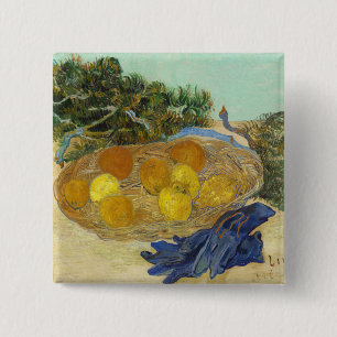 Van Gogh Stillleben mit Orangen, Zitronen und blau Button