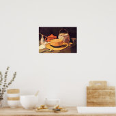 Van Gogh - Stillleben mit Rohr- und Strohhut Poster (Küche)